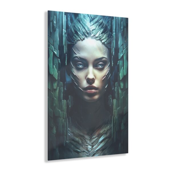 Enigmatic Presence: Abstract Stone Goddess - Acrylic Print