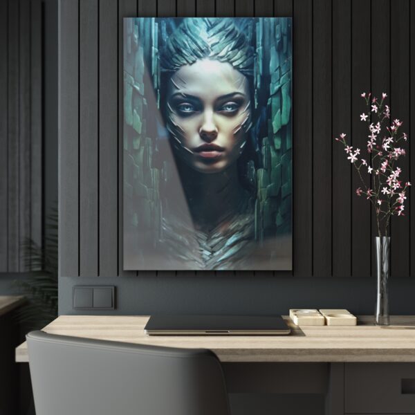 Enigmatic Presence: Abstract Stone Goddess - Acrylic Print