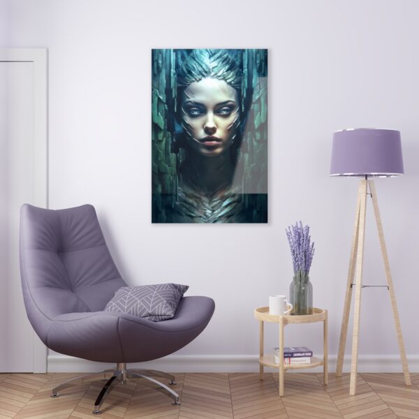 Enigmatic Presence: Abstract Stone Goddess - Acrylic Print