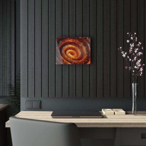 Metallic Spiral: Abstract Wall Art Decor - Acrylic Print