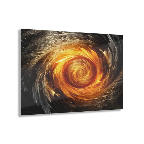 Fiery Frost: Abstract Fire Ice Wall Art Acrylic Print