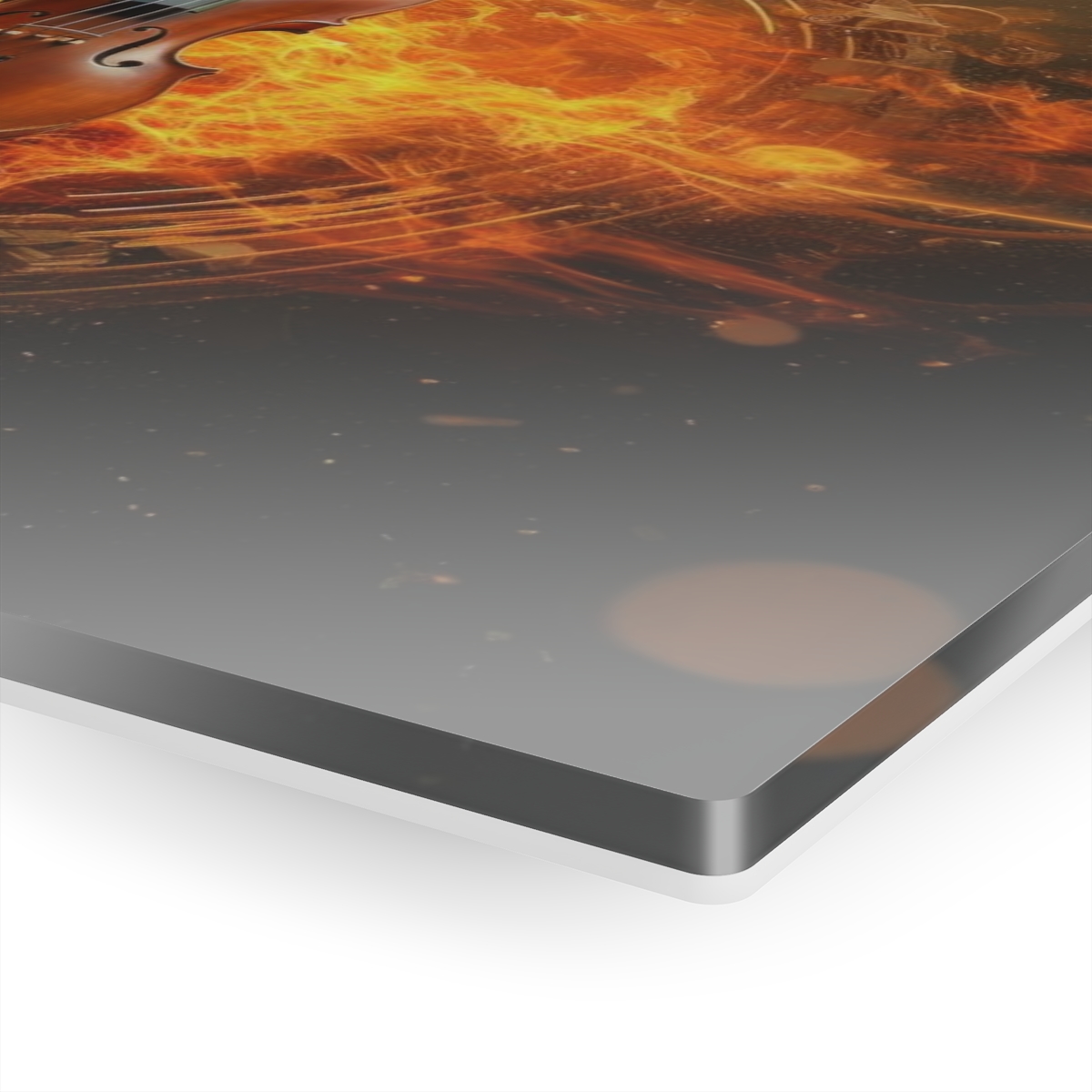 Melodic Flames: Abstract Fire Music Wall Art Acrylic Print