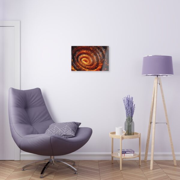 Metallic Spiral: Abstract Wall Art Decor - Acrylic Print