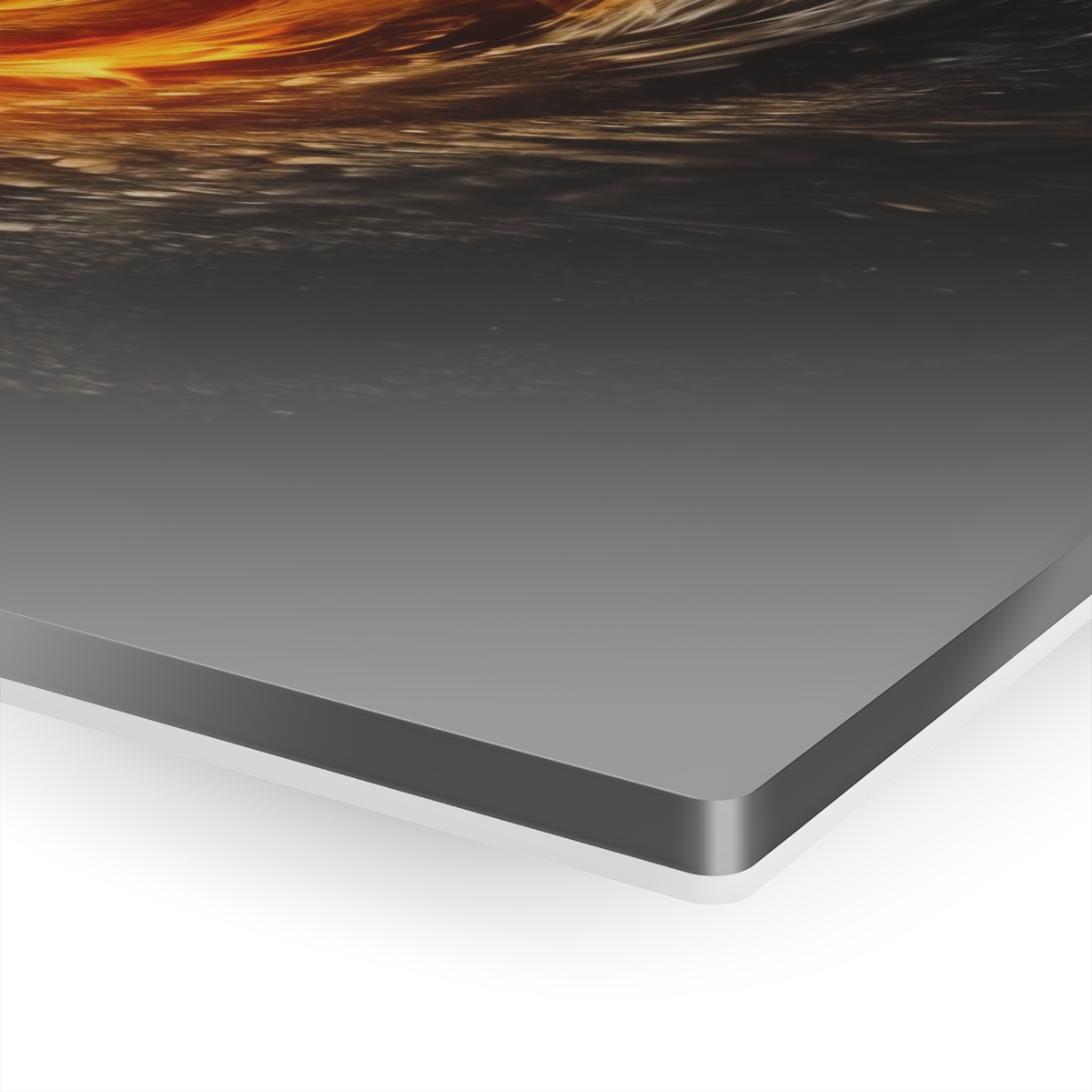 Fiery Frost: Abstract Fire Ice Wall Art Acrylic Print