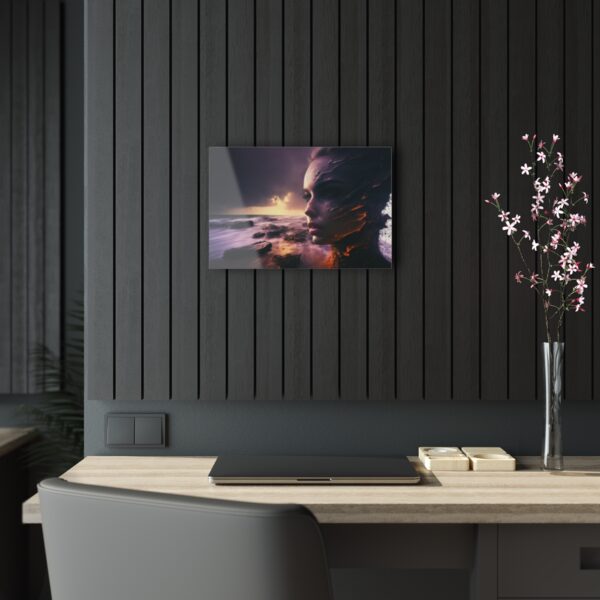 Oceanic Harmony: Abstract Ocean Girl - Acrylic Print