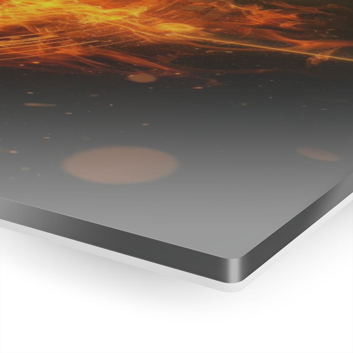 Melodic Flames: Abstract Fire Music Wall Art Acrylic Print