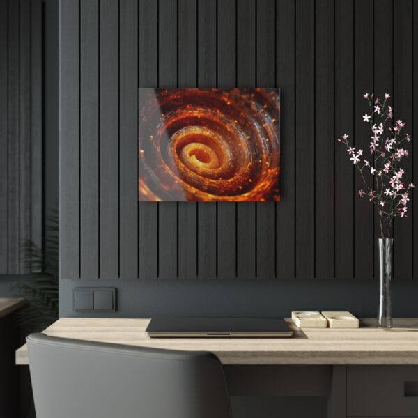 Metallic Spiral: Abstract Wall Art Decor - Acrylic Print