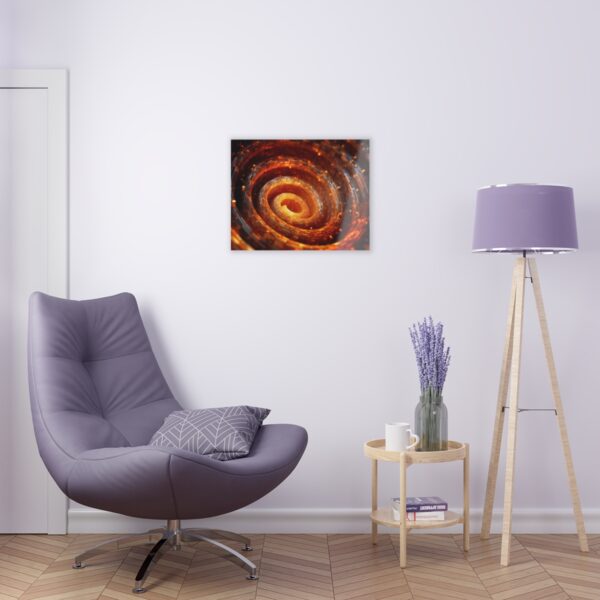 Metallic Spiral: Abstract Wall Art Decor - Acrylic Print