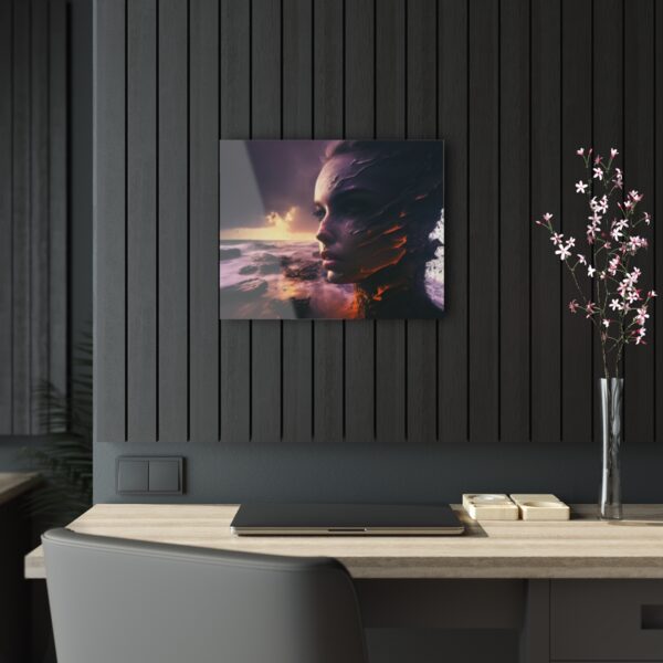 Oceanic Harmony: Abstract Ocean Girl - Acrylic Print