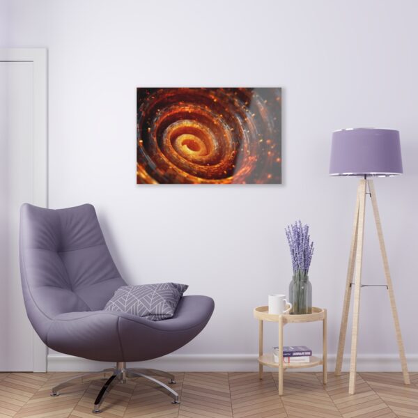 Metallic Spiral: Abstract Wall Art Decor - Acrylic Print