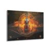 Melodic Flames: Abstract Fire Music Wall Art Acrylic Print