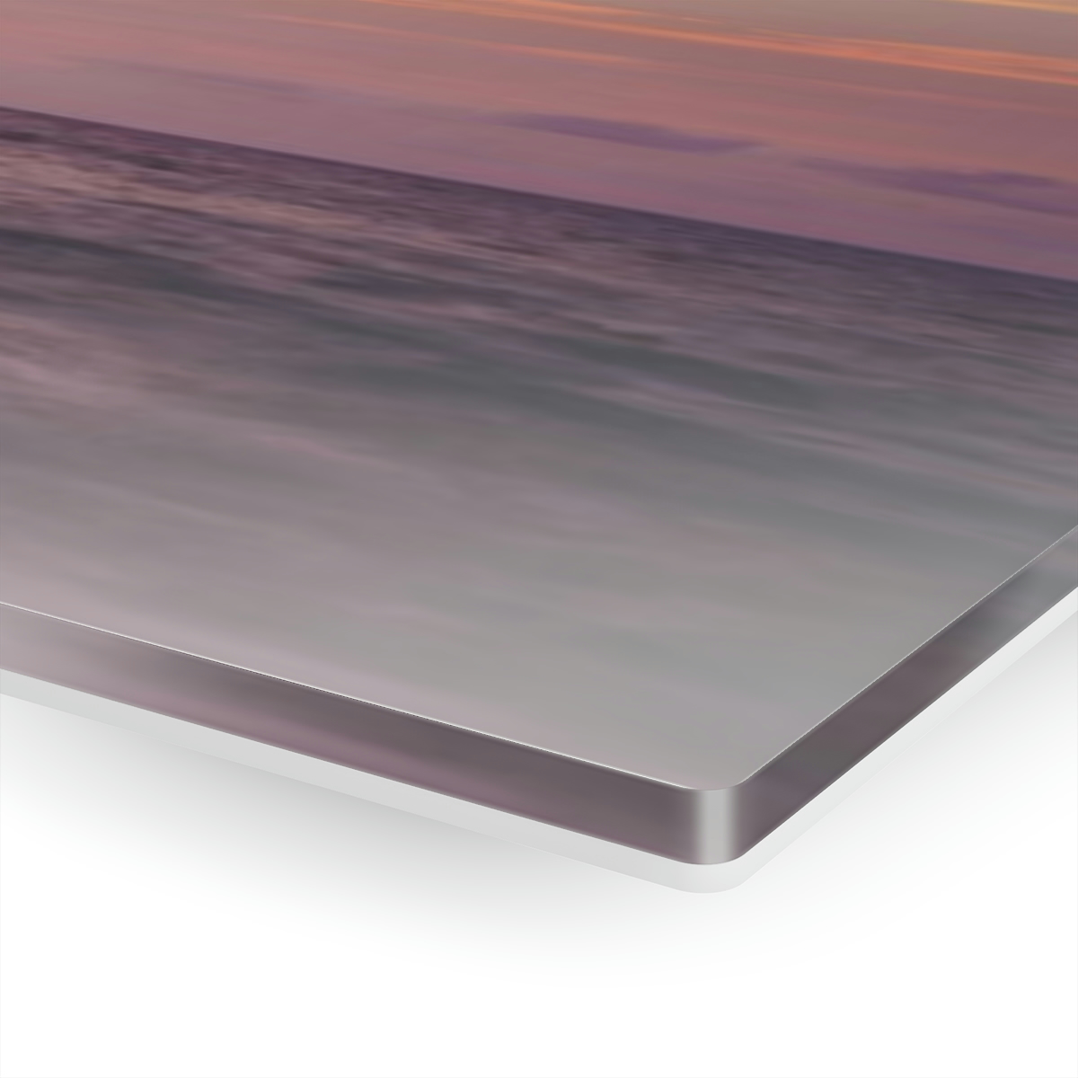 78314-2.jpg "Mossy Shoreline" Acrylic Print - Sunset Ocean & Colorful Rock Wall Art Decor