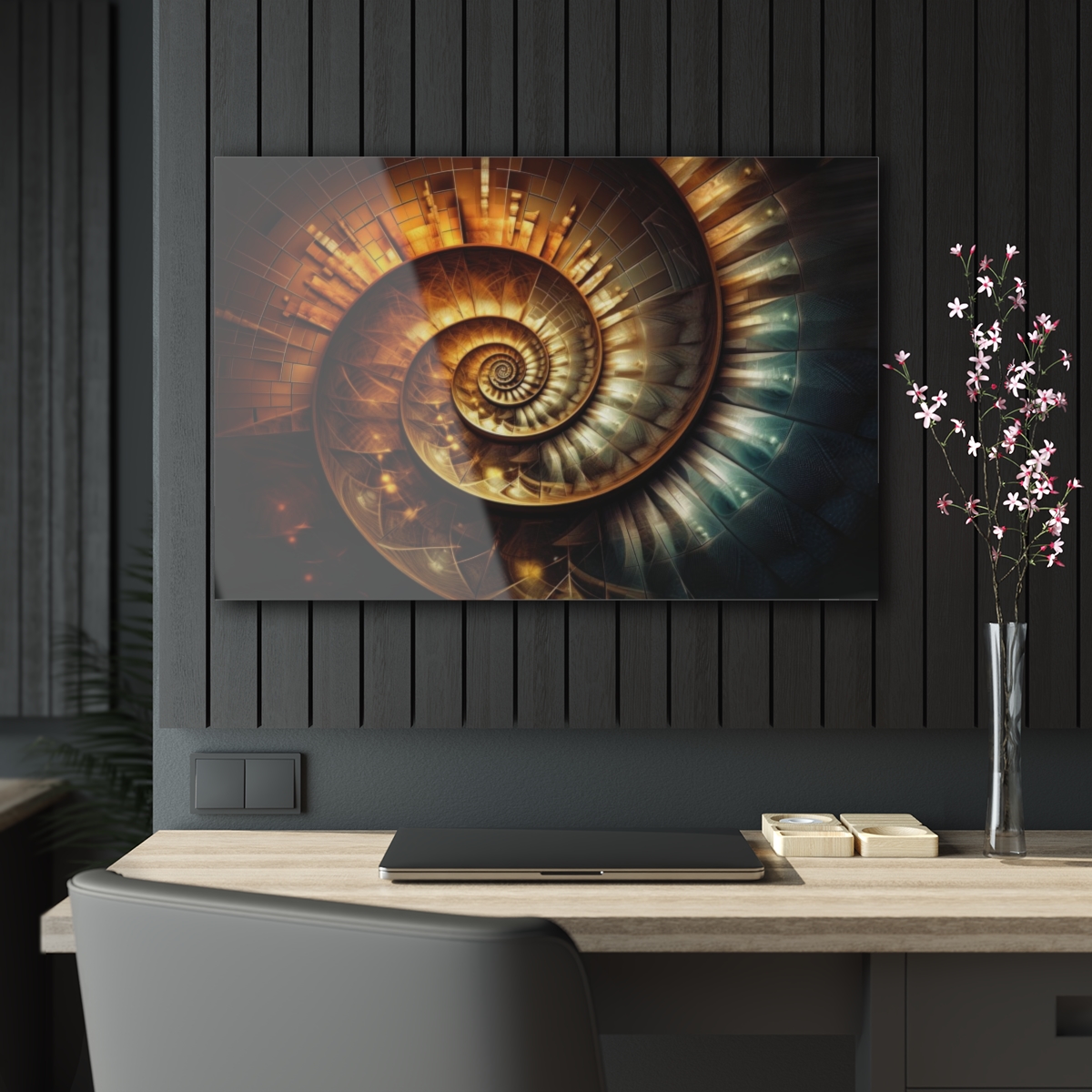 78315-13.jpg SpiPal Time: Abstract Harmony - Acrylic Print for Wall & Office Decor