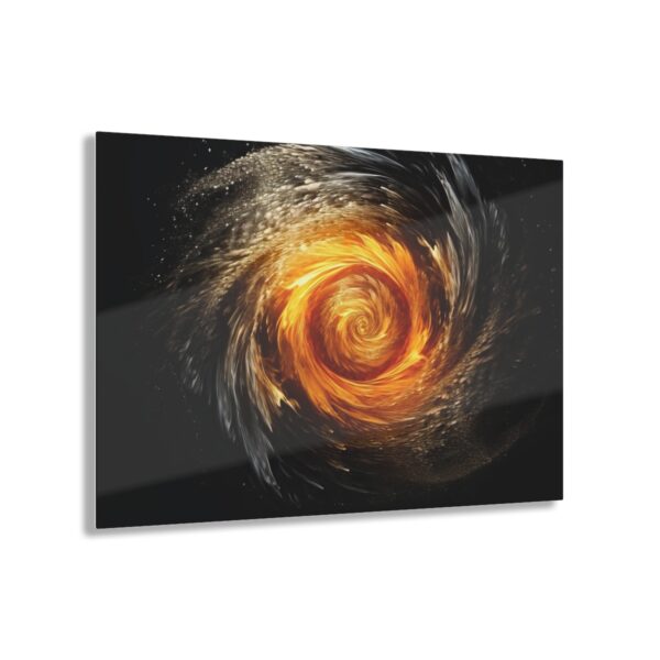 Fiery Frost: Abstract Fire Ice Wall Art Acrylic Print