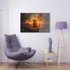 Melodic Flames: Abstract Fire Music Wall Art Acrylic Print