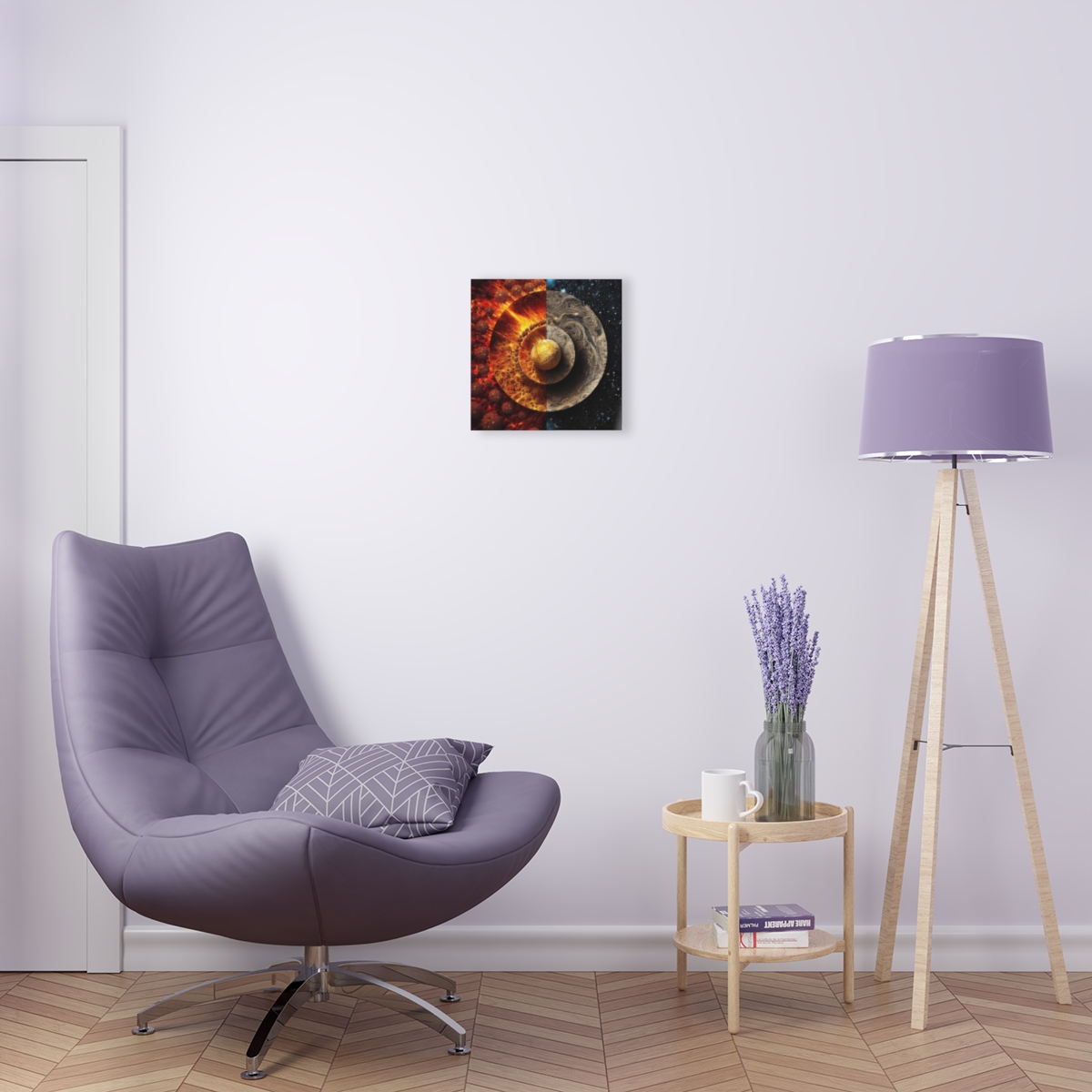 Hot & Cold Harmony: Abstract Wall Art - Acrylic Print