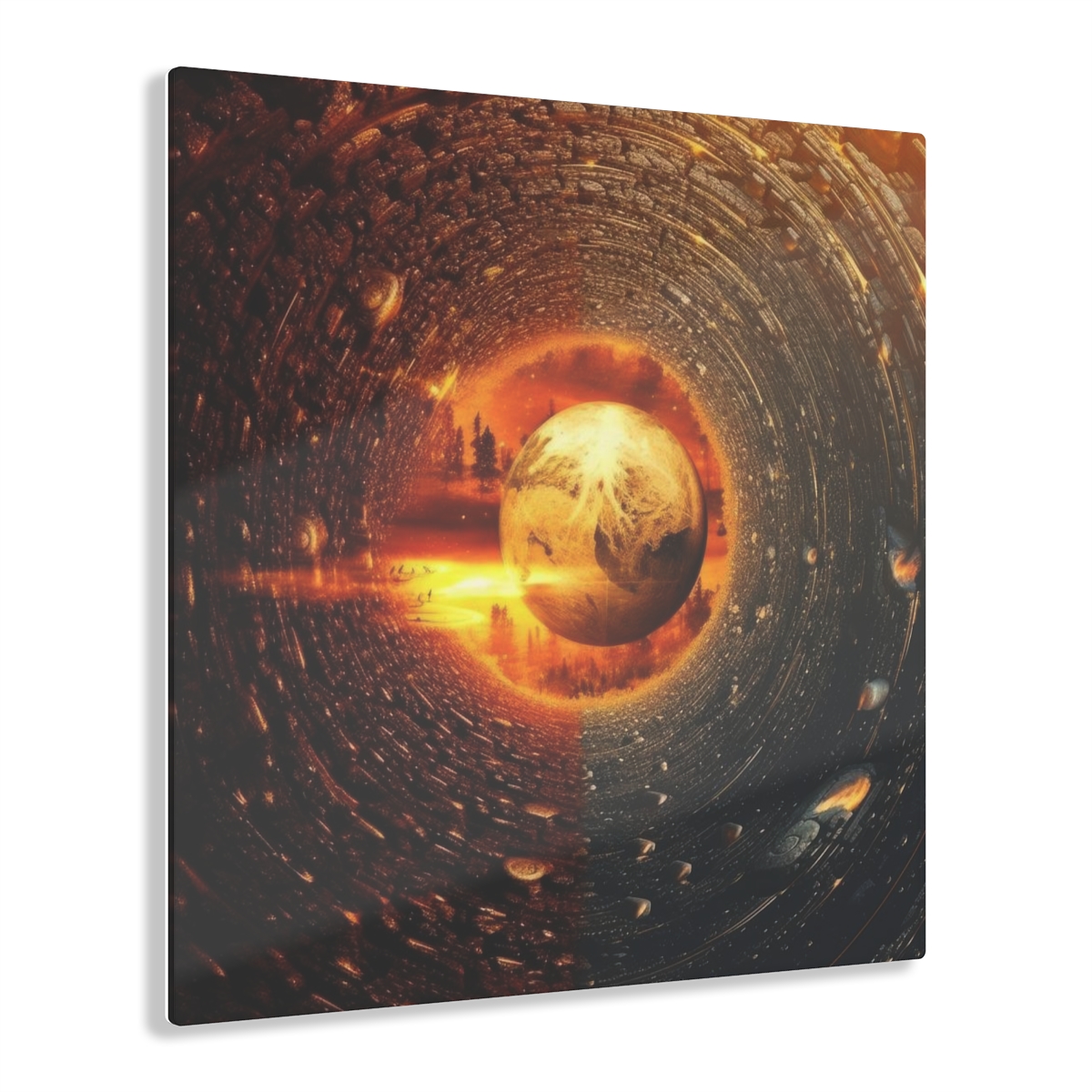 Cosmic Fusion: Abstract Universe Acrylic Print