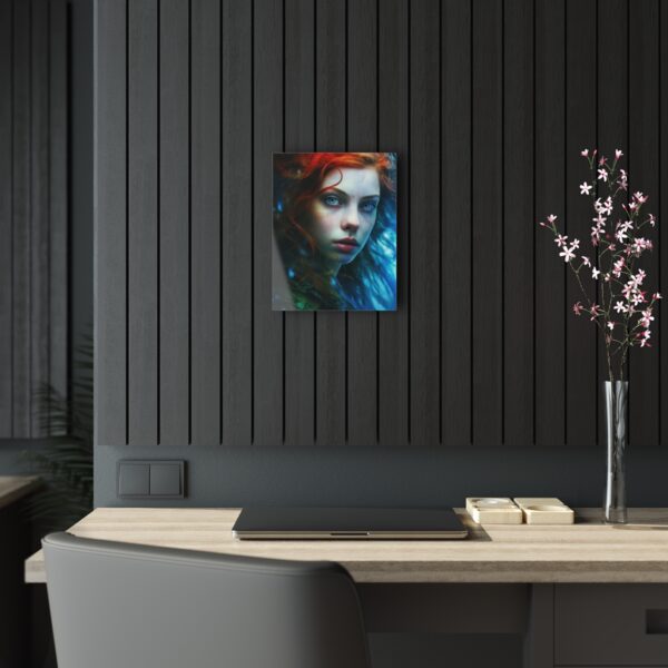 Contrasting Serenity: Abstract Girl in Warm and Cold - Acrylic Print