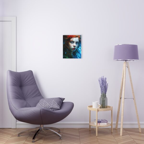 Contrasting Serenity: Abstract Girl in Warm and Cold - Acrylic Print