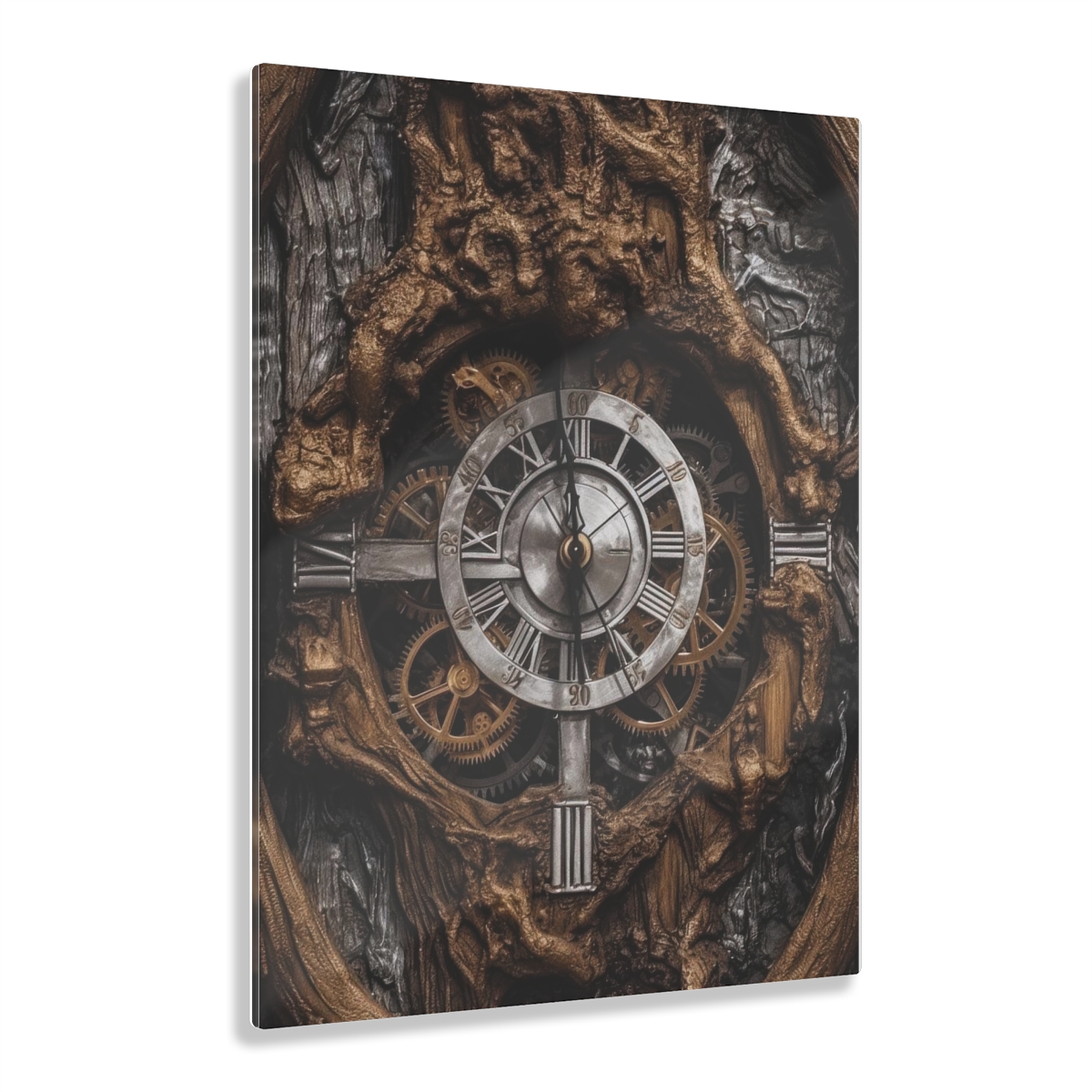 Eternal Moments: Abstract Acrylic Print for Office Wall Decor