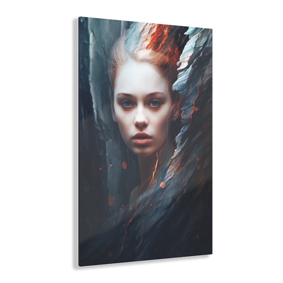 78305-28.jpg Rebellious Harmony: Abstract Rock Girl - Acrylic Print