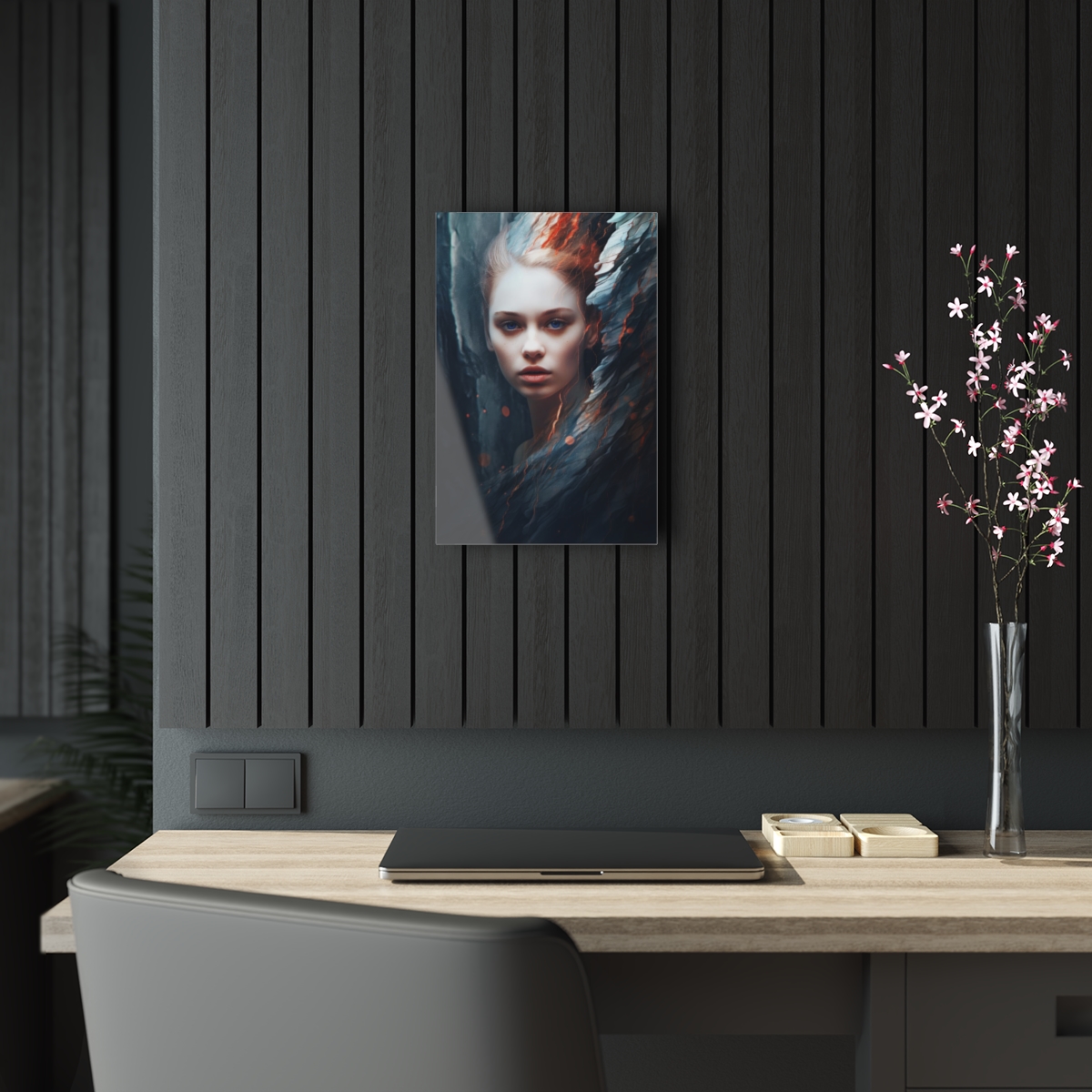 78305-31.jpg Rebellious Harmony: Abstract Rock Girl - Acrylic Print