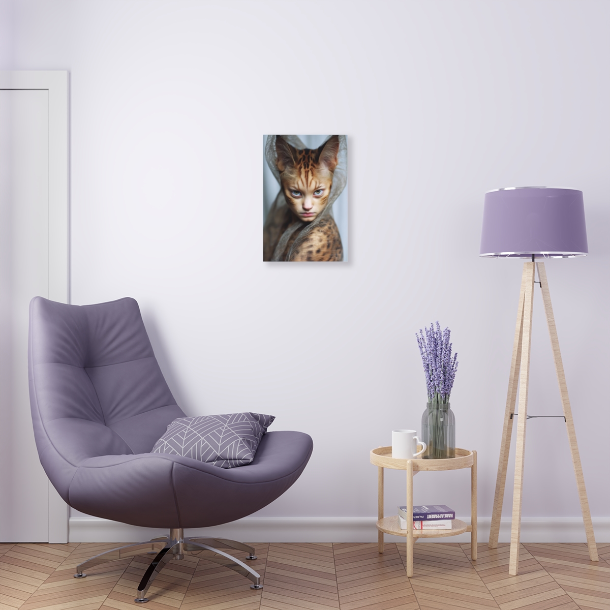 78305-42.jpg Feline Elegance: Woman-Cat Acrylic Print
