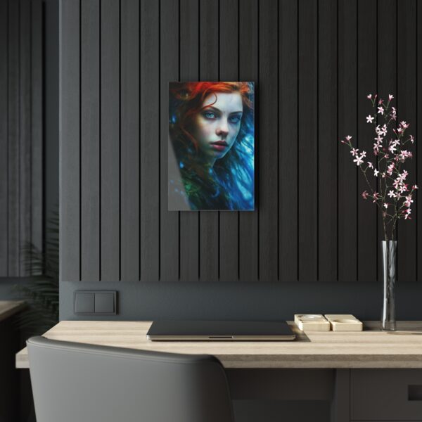 Contrasting Serenity: Abstract Girl in Warm and Cold - Acrylic Print