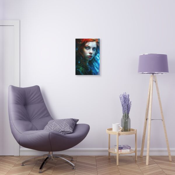 Contrasting Serenity: Abstract Girl in Warm and Cold - Acrylic Print