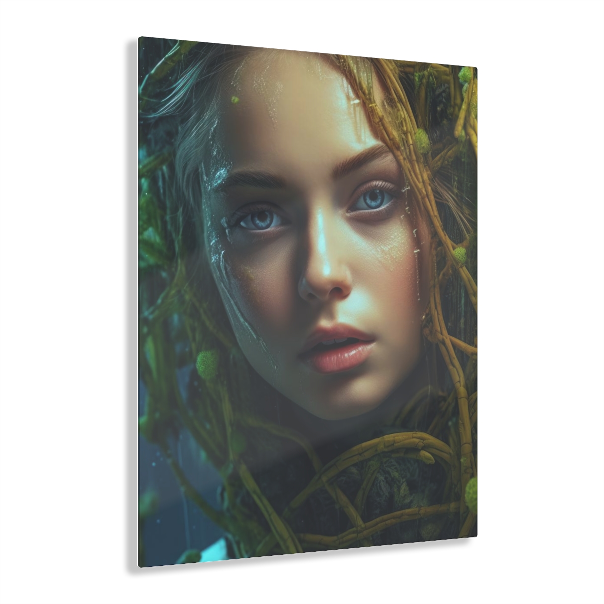 Seaweed Girl: Abstract Oceanic Delight - Acrylic Print for Wall Art Decor & Office Wall Decor