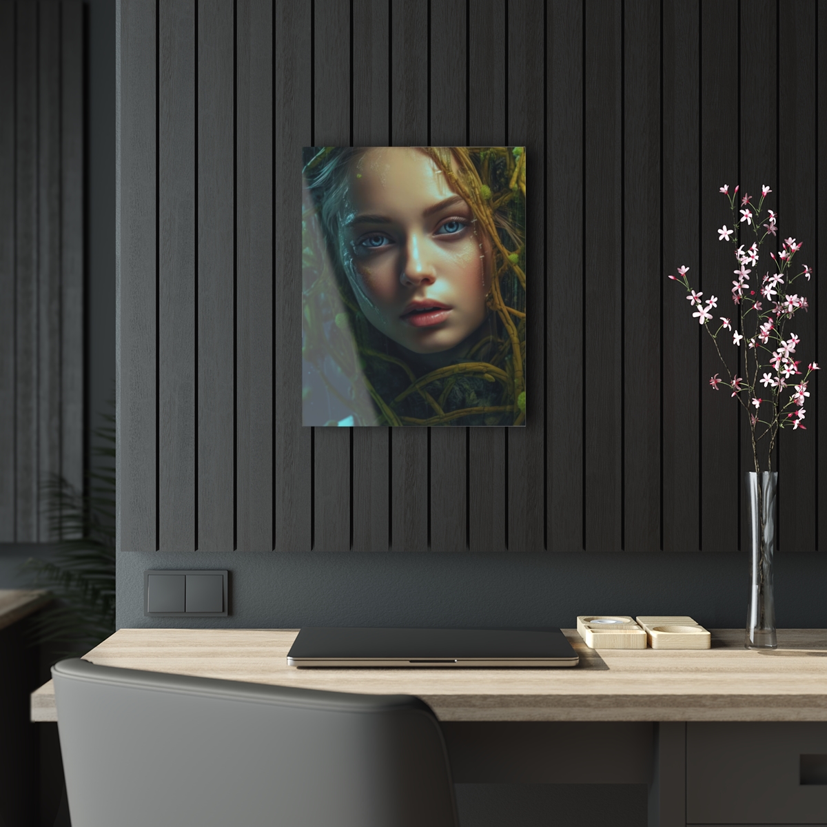 Seaweed Girl: Abstract Oceanic Delight - Acrylic Print for Wall Art Decor & Office Wall Decor