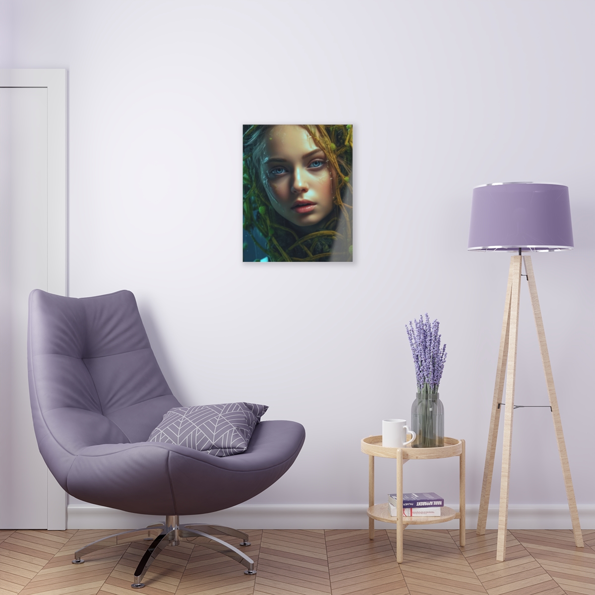 Seaweed Girl: Abstract Oceanic Delight - Acrylic Print for Wall Art Decor & Office Wall Decor