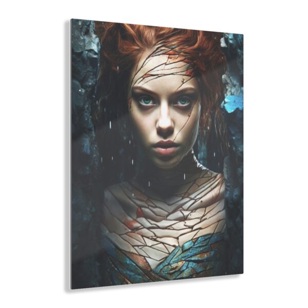 Enigmatic Allure: Abstract Vamp Girl - Acrylic Print