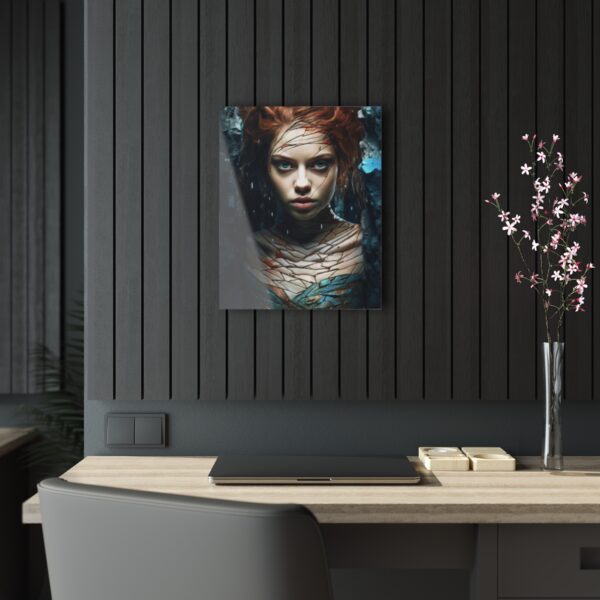 Enigmatic Allure: Abstract Vamp Girl - Acrylic Print