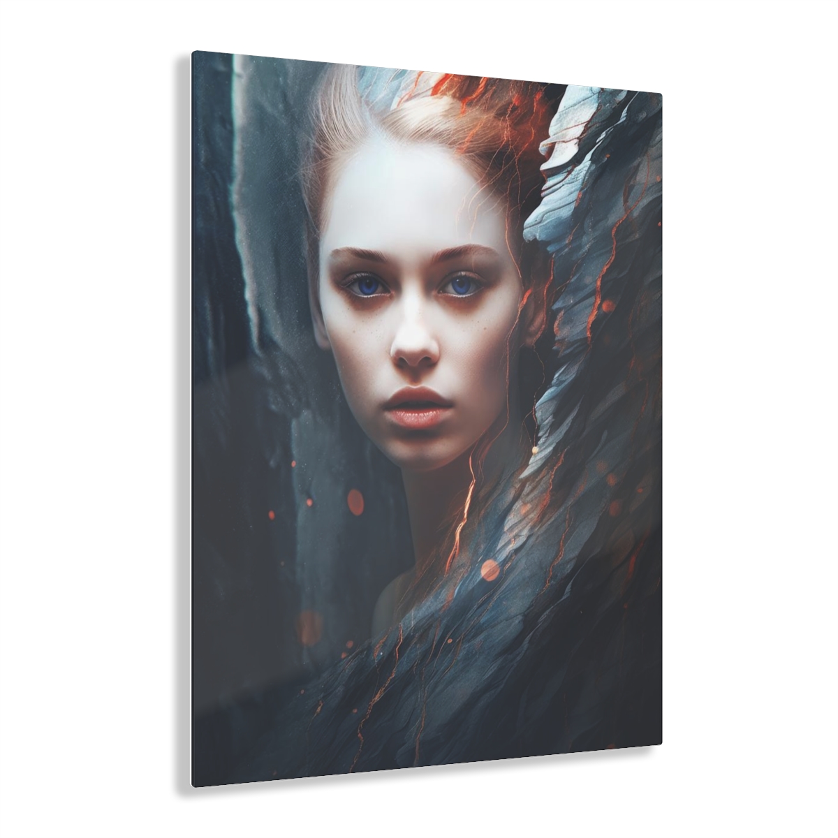 78307-25.jpg Rebellious Harmony: Abstract Rock Girl - Acrylic Print