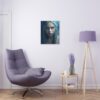 Serenity in Blue: Abstract Girl with Blue Eyes - Acrylic Print