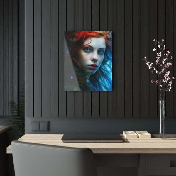 Contrasting Serenity: Abstract Girl in Warm and Cold - Acrylic Print