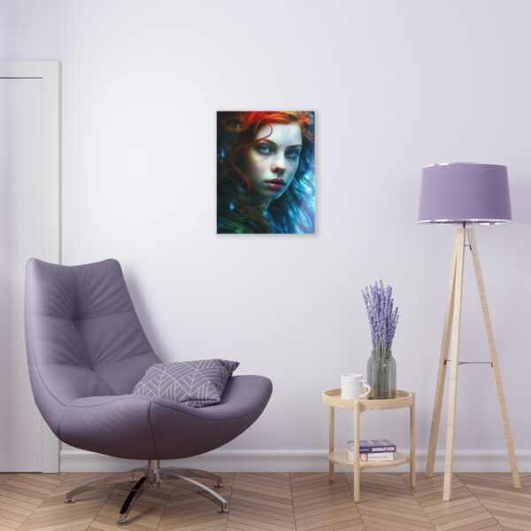 Contrasting Serenity: Abstract Girl in Warm and Cold - Acrylic Print