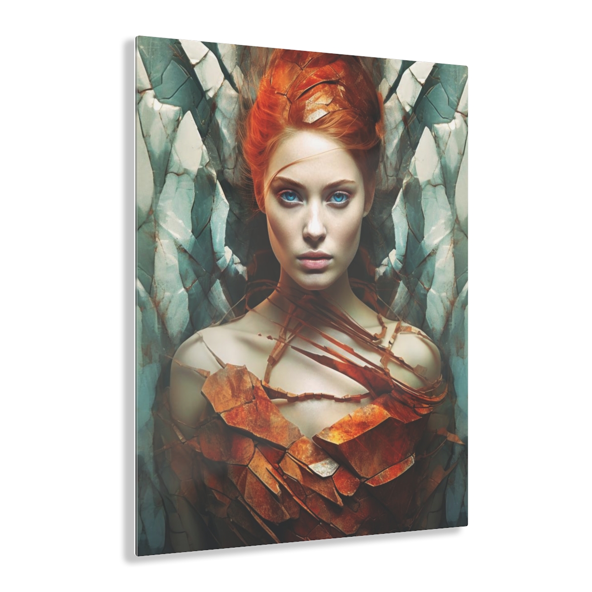 78307-55.jpg Rocky Essence: Abstract Life's Reflection Acrylic Print