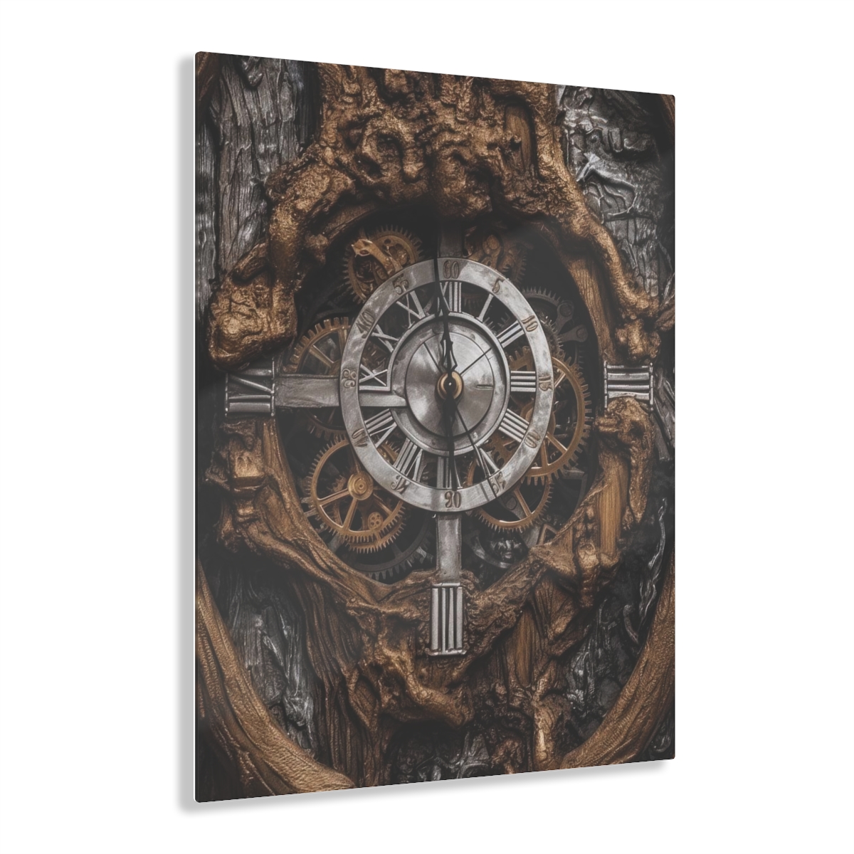 Eternal Moments: Abstract Acrylic Print for Office Wall Decor