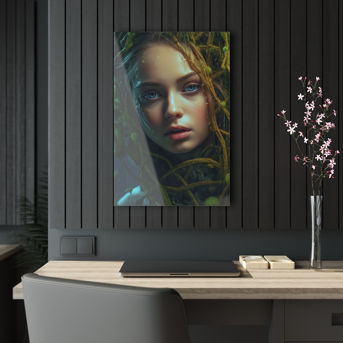 Seaweed Girl: Abstract Oceanic Delight - Acrylic Print for Wall Art Decor & Office Wall Decor