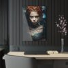 Enigmatic Allure: Abstract Vamp Girl - Acrylic Print