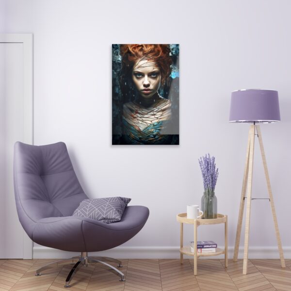 Enigmatic Allure: Abstract Vamp Girl - Acrylic Print