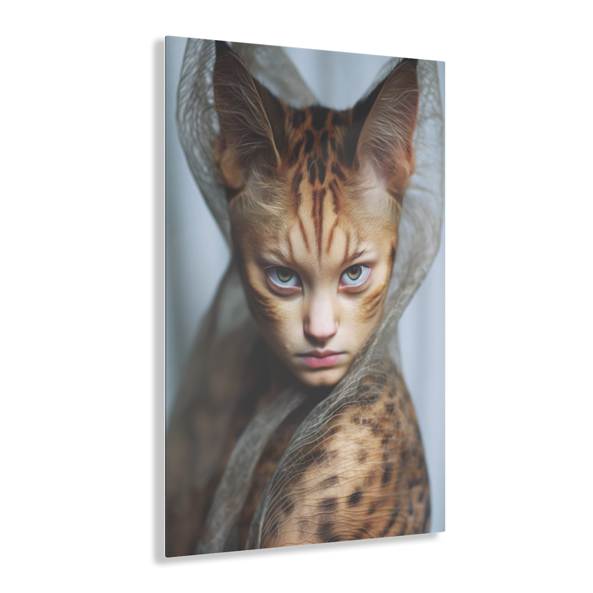 78308-36.jpg Feline Elegance: Woman-Cat Acrylic Print