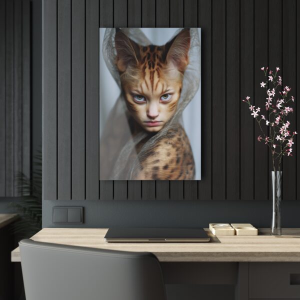 Feline Elegance: Woman-Cat Acrylic Print