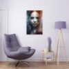 Harmony of Contrasts: Abstract Girl in Warm and Cold - Acrylic Print