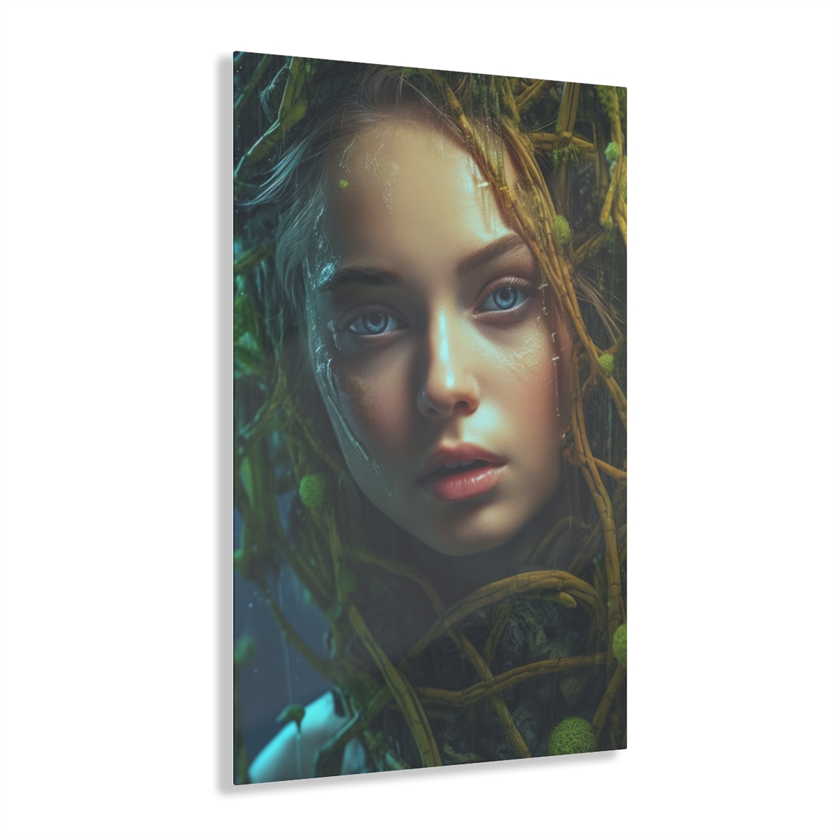 Seaweed Girl: Abstract Oceanic Delight - Acrylic Print for Wall Art Decor & Office Wall Decor
