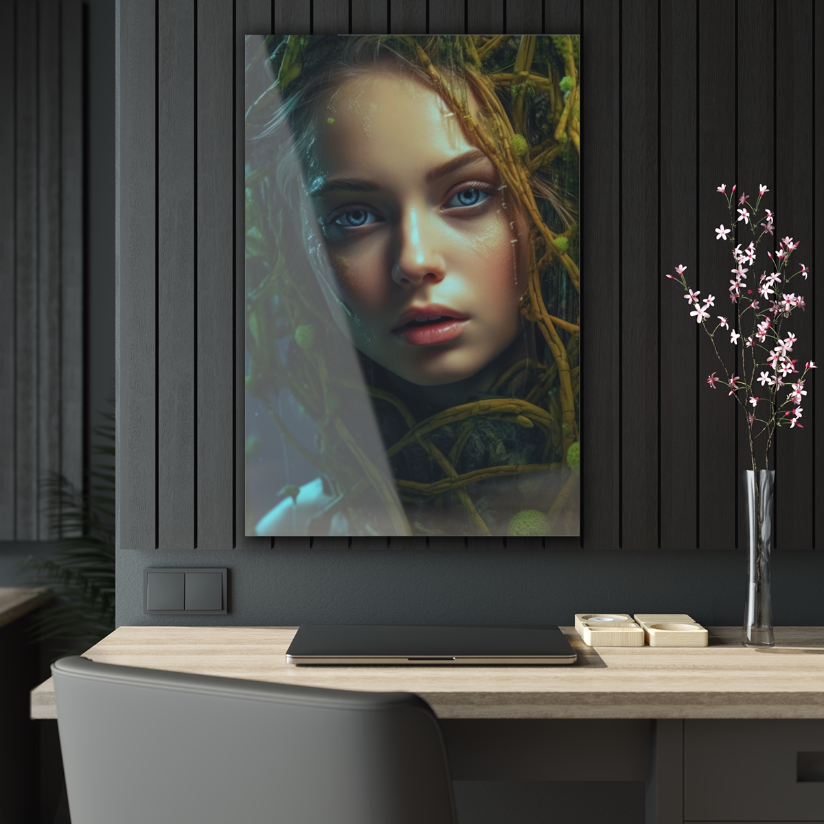 Seaweed Girl: Abstract Oceanic Delight - Acrylic Print for Wall Art Decor & Office Wall Decor