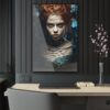 Enigmatic Allure: Abstract Vamp Girl - Acrylic Print