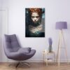 Enigmatic Allure: Abstract Vamp Girl - Acrylic Print